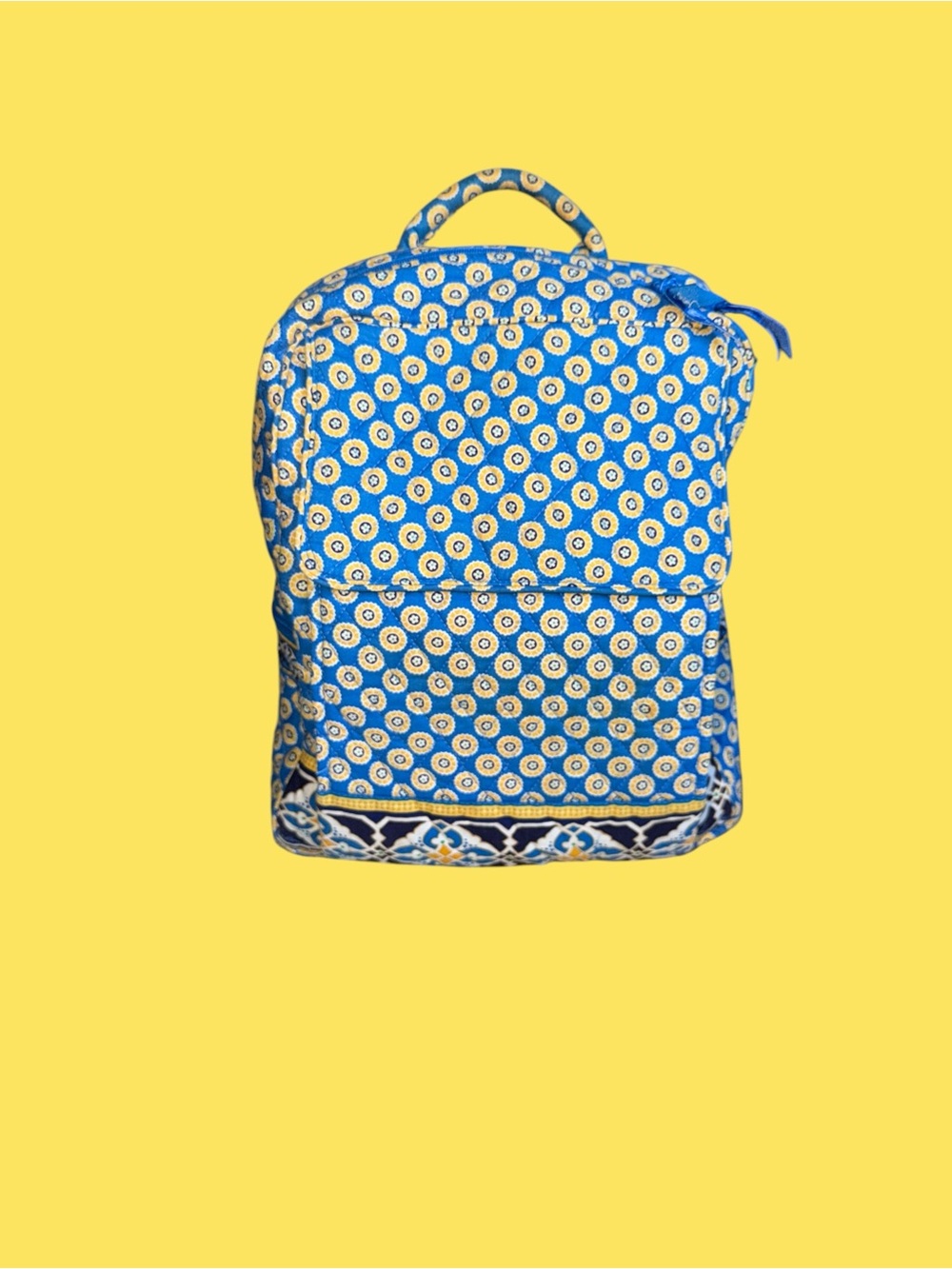 Vera Bradley Riviera Blue Backpack Large Retired Quilted Backpack Vintage Y2K
